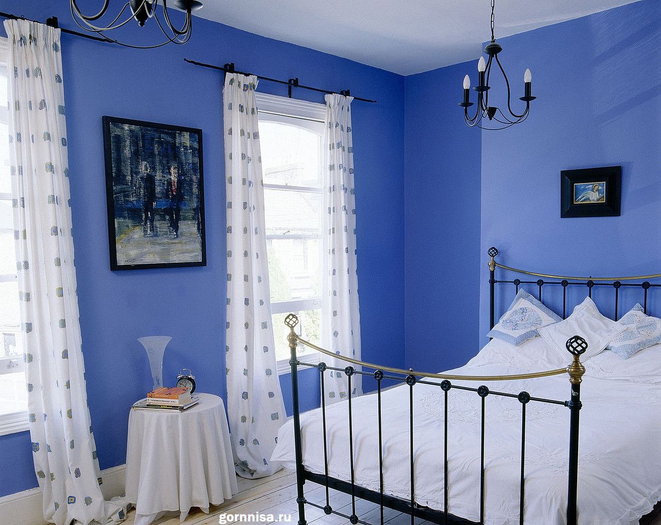 синяя спальня фото
