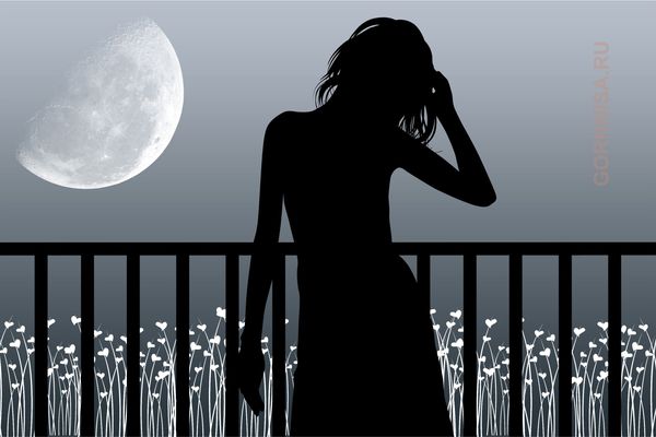 Лунная ночь и девушка