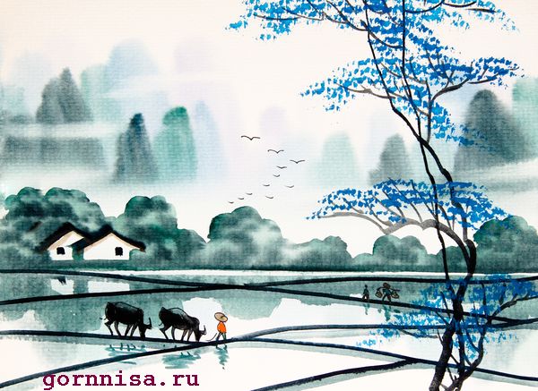Зима глазами китайского художника - gornnisa.ru