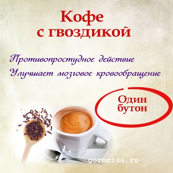 Кофе с гвоздикой
https://gornnisa.ru/