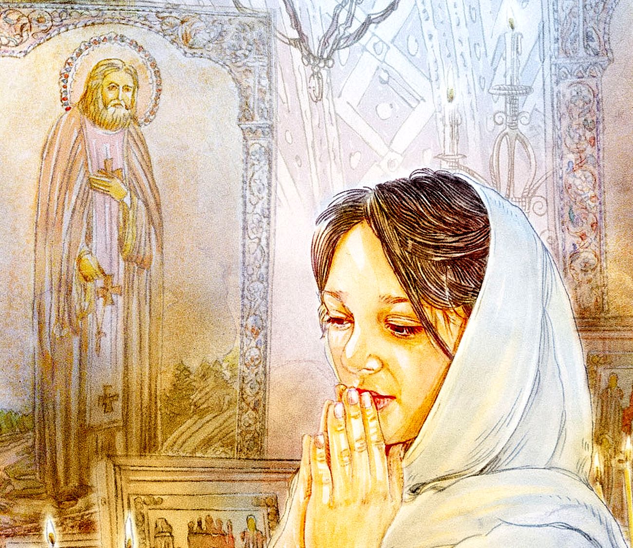 Молитва рисунок