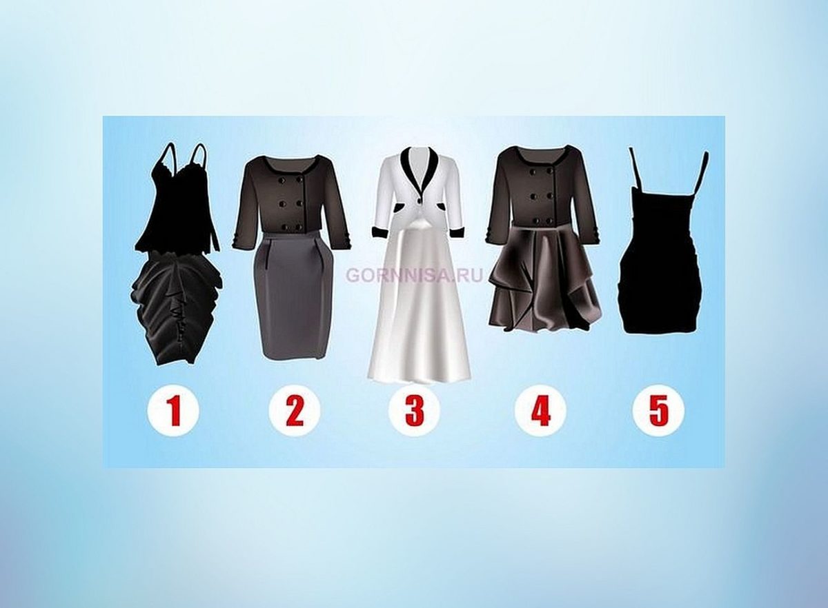 Женский тест на первое впечатление - Выберите платье
