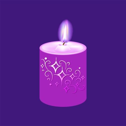 Свеча 4 - фиолетовая