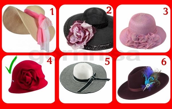 Тест на женскую уникальность - Выберите шляпку https://gornnisa.ru/ Шляпка 4
