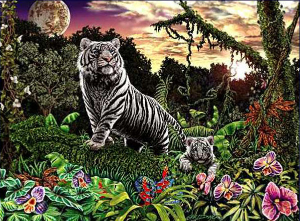 Мастер загадок – художник Стивен Майкл Гарднер 10 тигров