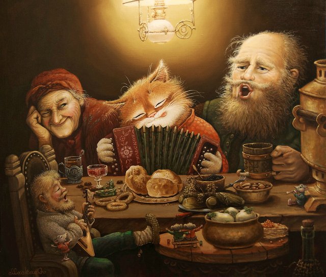 Александр Москаев - художник, который рисует кота
Кот приносит счастье в дом