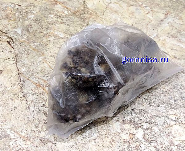 7 Порционно замороженные грибы в мешке для заморозки